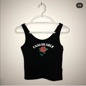 Black cropped tank top